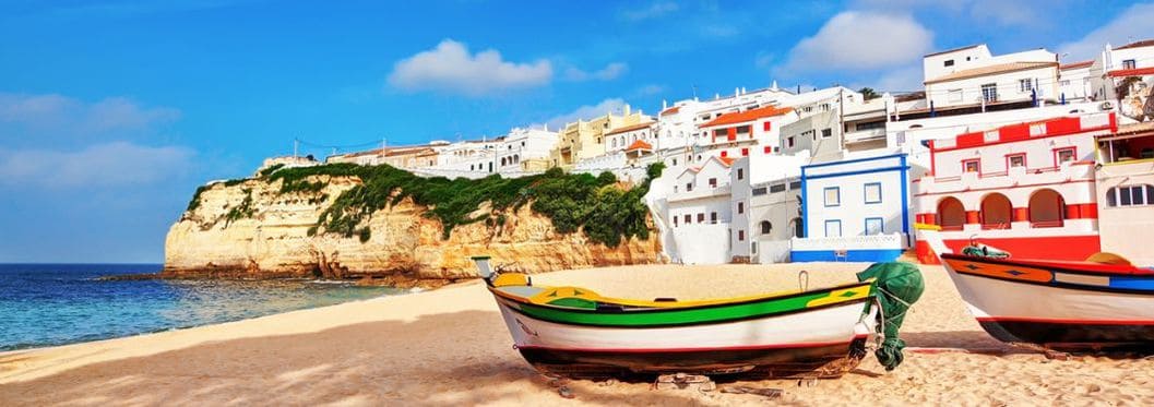 Portuguese beach villa in Carvoeiro classic fishing boats