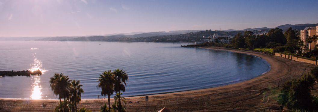 Beach and mediterranean sea. Estepona, Andalusia, Spain
