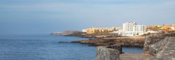 Clear vistas towards San Blas and Golf del Sur, popular southern resorts in Tenerife, Canary Islands, Spain
