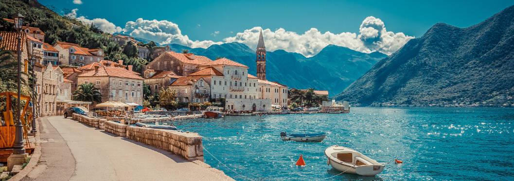 montenegro bay and boat