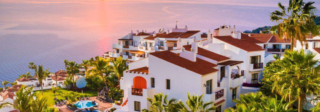 Sunrise in Puerto de Santiago city, Atlantic Ocean coast, Tenerife, Canary island, Spain